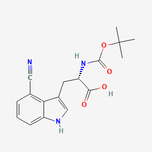 molecular formula C17H19N3O4 B2828152 Boc-4-Cyano-L-Trp-OH CAS No. 2470279-63-9