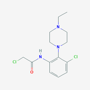 molecular formula C14H19Cl2N3O B2828154 2-Chloro-N-[3-chloro-2-(4-ethylpiperazin-1-yl)phenyl]acetamide CAS No. 2411300-39-3