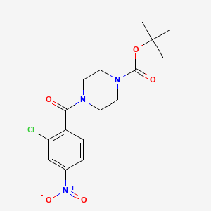 molecular formula C16H20ClN3O5 B2828166 Tert-butyl 4-(2-chloro-4-nitrobenzoyl)piperazine-1-carboxylate CAS No. 927608-11-5