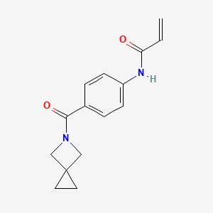 molecular formula C15H16N2O2 B2828203 N-(4-{5-azaspiro[2.3]hexane-5-carbonyl}phenyl)prop-2-enamide CAS No. 2361723-34-2