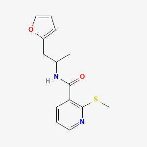 molecular formula C14H16N2O2S B2828207 N-[1-(furan-2-yl)propan-2-yl]-2-(methylsulfanyl)pyridine-3-carboxamide CAS No. 1235223-91-2