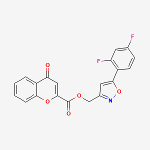 (5-(2,4-difluorophenyl)isoxazol-3-yl)methyl 4-oxo-4H-chromene-2-carboxylate
