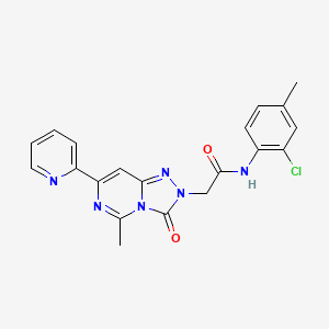 molecular formula C20H17ClN6O2 B2828219 N-(2-chloro-4-methylphenyl)-2-(5-methyl-3-oxo-7-(pyridin-2-yl)-[1,2,4]triazolo[4,3-c]pyrimidin-2(3H)-yl)acetamide CAS No. 1251691-24-3