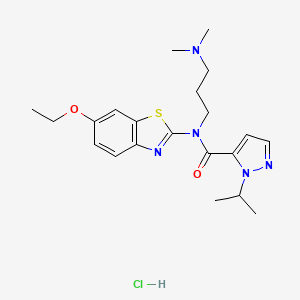 N-(3-(dimethylamino)propyl)-N-(6-ethoxybenzo[d]thiazol-2-yl)-1-isopropyl-1H-pyrazole-5-carboxamide hydrochloride