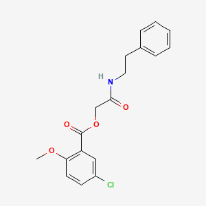 [(2-Phenylethyl)carbamoyl]methyl 5-chloro-2-methoxybenzoate