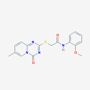 N-(2-methoxyphenyl)-2-(7-methyl-4-oxopyrido[1,2-a][1,3,5]triazin-2-yl)sulfanylacetamide
