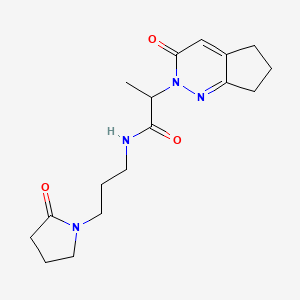 2-(3-oxo-3,5,6,7-tetrahydro-2H-cyclopenta[c]pyridazin-2-yl)-N-(3-(2-oxopyrrolidin-1-yl)propyl)propanamide