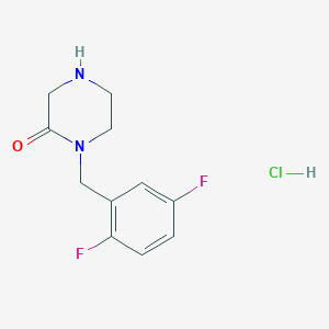 1-[(2,5-Difluorophenyl)methyl]piperazin-2-one;hydrochloride