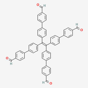 molecular formula C54H36O4 B2828293 4',4''',4''''',4'''''''-(Ethene-1,1,2,2-tetrayl)tetrakis(([1,1'-biphenyl]-4-carbaldehyde)) CAS No. 1624970-54-2