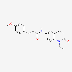 molecular formula C21H24N2O3 B2828295 N-(1-ethyl-2-oxo-1,2,3,4-tetrahydroquinolin-6-yl)-3-(4-methoxyphenyl)propanamide CAS No. 921912-98-3
