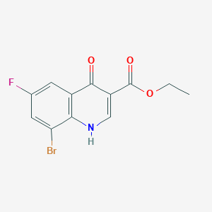 molecular formula C12H9BrFNO3 B2828323 Ethyl 8-bromo-6-fluoro-4-hydroxyquinoline-3-carboxylate CAS No. 1019015-67-8