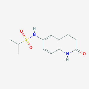 molecular formula C12H16N2O3S B2828337 N-(2-oxo-1,2,3,4-tetrahydroquinolin-6-yl)propane-2-sulfonamide CAS No. 922006-00-6