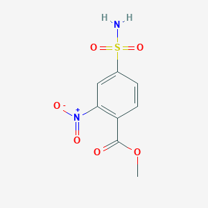 molecular formula C8H8N2O6S B2828420 Methyl 2-nitro-4-sulfamoylbenzoate CAS No. 1909319-34-1
