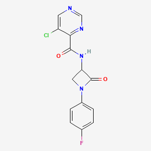 5-Chloro-N-[1-(4-fluorophenyl)-2-oxoazetidin-3-yl]pyrimidine-4-carboxamide