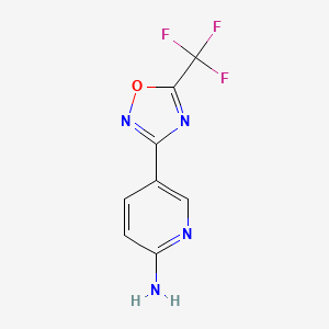5-[5-(Trifluoromethyl)-1,2,4-oxadiazol-3-yl]pyridin-2-amine