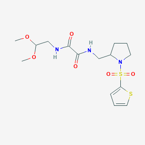N1-(2,2-dimethoxyethyl)-N2-((1-(thiophen-2-ylsulfonyl)pyrrolidin-2-yl)methyl)oxalamide