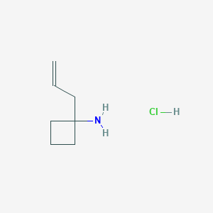 molecular formula C7H14ClN B2828443 1-(prop-2-en-1-yl)cyclobutan-1-amine hydrochloride CAS No. 2229435-12-3