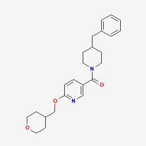 (4-benzylpiperidin-1-yl)(6-((tetrahydro-2H-pyran-4-yl)methoxy)pyridin-3-yl)methanone