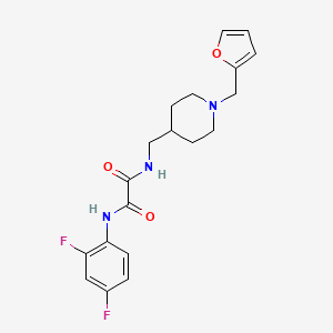 molecular formula C19H21F2N3O3 B2828453 N-(2,4-difluorophenyl)-N'-({1-[(furan-2-yl)methyl]piperidin-4-yl}methyl)ethanediamide CAS No. 953230-11-0