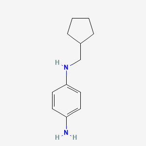 molecular formula C12H18N2 B2828508 1-N-(cyclopentylmethyl)benzene-1,4-diamine CAS No. 1096841-62-1