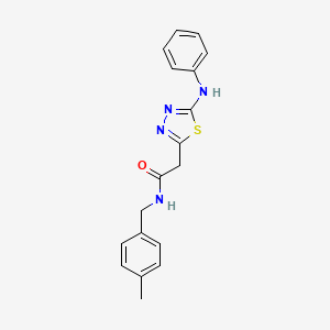 molecular formula C18H18N4OS B2828513 N-(4-methylbenzyl)-2-(5-(phenylamino)-1,3,4-thiadiazol-2-yl)acetamide CAS No. 1286704-72-0