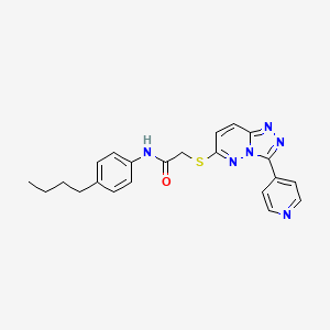 molecular formula C22H22N6OS B2828541 N-(4-butylphenyl)-2-((3-(pyridin-4-yl)-[1,2,4]triazolo[4,3-b]pyridazin-6-yl)thio)acetamide CAS No. 868969-67-9