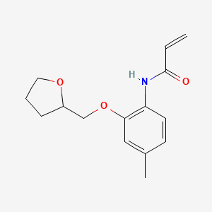 molecular formula C15H19NO3 B2828542 N-[4-Methyl-2-(oxolan-2-ylmethoxy)phenyl]prop-2-enamide CAS No. 2361894-30-4