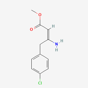 molecular formula C11H12ClNO2 B2828571 Methyl 3-amino-4-(4-chlorophenyl)-2-butenoate CAS No. 338406-63-6