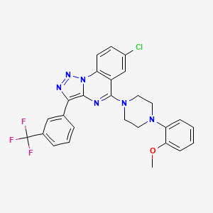 B2828618 7-Chloro-5-(4-(2-methoxyphenyl)piperazin-1-yl)-3-(3-(trifluoromethyl)phenyl)-[1,2,3]triazolo[1,5-a]quinazoline CAS No. 893790-15-3