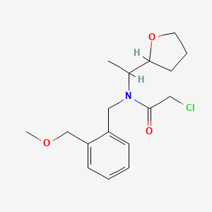 2-Chloro-N-[[2-(methoxymethyl)phenyl]methyl]-N-[1-(oxolan-2-yl)ethyl]acetamide
