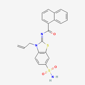 (Z)-N-(3-allyl-6-sulfamoylbenzo[d]thiazol-2(3H)-ylidene)-1-naphthamide