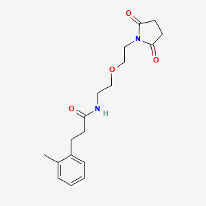 molecular formula C18H24N2O4 B2828652 N-(2-(2-(2,5-dioxopyrrolidin-1-yl)ethoxy)ethyl)-3-(o-tolyl)propanamide CAS No. 2034311-53-8