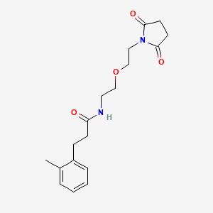 N-(2-(2-(2,5-dioxopyrrolidin-1-yl)ethoxy)ethyl)-3-(o-tolyl)propanamide