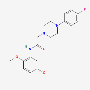 molecular formula C20H24FN3O3 B2828662 N-(2,5-dimethoxyphenyl)-2-[4-(4-fluorophenyl)piperazin-1-yl]acetamide CAS No. 486456-95-5