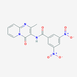 molecular formula C16H11N5O6 B2828748 N-(2-methyl-4-oxo-4H-pyrido[1,2-a]pyrimidin-3-yl)-3,5-dinitrobenzamide CAS No. 897616-62-5