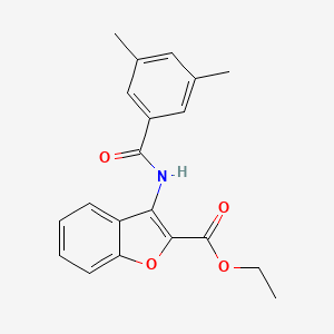 molecular formula C20H19NO4 B2828774 Ethyl 3-(3,5-dimethylbenzamido)benzofuran-2-carboxylate CAS No. 847405-65-6