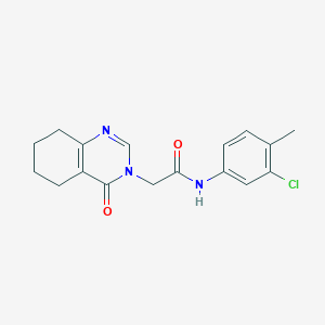 molecular formula C17H18ClN3O2 B2828798 N-(3-chloro-4-methylphenyl)-2-(4-oxo-5,6,7,8-tetrahydroquinazolin-3(4H)-yl)acetamide CAS No. 1251615-02-7