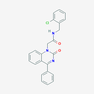 molecular formula C23H18ClN3O2 B2828805 N-[(2-chlorophenyl)methyl]-2-(2-oxo-4-phenyl-1,2-dihydroquinazolin-1-yl)acetamide CAS No. 941982-45-2