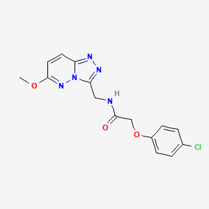 molecular formula C15H14ClN5O3 B2828811 2-(4-chlorophenoxy)-N-((6-methoxy-[1,2,4]triazolo[4,3-b]pyridazin-3-yl)methyl)acetamide CAS No. 2034415-86-4
