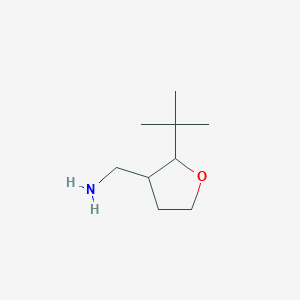 molecular formula C9H19NO B2828825 (2-Tert-butyloxolan-3-yl)methanamine CAS No. 1315365-70-8