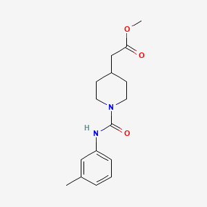 molecular formula C16H22N2O3 B2828835 Methyl 2-(1-(m-tolylcarbamoyl)piperidin-4-yl)acetate CAS No. 952949-84-7