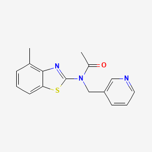 molecular formula C16H15N3OS B2828842 N-(4-methylbenzo[d]thiazol-2-yl)-N-(pyridin-3-ylmethyl)acetamide CAS No. 894997-29-6
