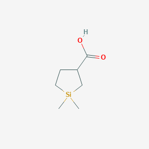 molecular formula C7H14O2Si B2828921 1,1-Dimethylsilolane-3-carboxylic acid CAS No. 2109221-44-3