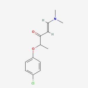 molecular formula C13H16ClNO2 B2828930 (1E)-4-(4-chlorophenoxy)-1-(dimethylamino)pent-1-en-3-one CAS No. 1164506-63-1