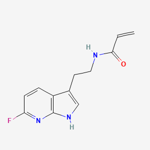 molecular formula C12H12FN3O B2828942 N-(2-{6-fluoro-1H-pyrrolo[2,3-b]pyridin-3-yl}ethyl)prop-2-enamide CAS No. 2411270-62-5