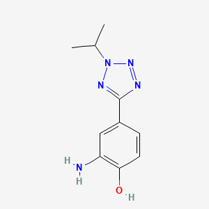 molecular formula C10H13N5O B2828964 2-amino-4-(2-isopropyl-2H-tetrazol-5-yl)phenol CAS No. 1092205-12-3