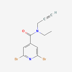 molecular formula C11H10Br2N2O B2828992 2,6-dibromo-N-ethyl-N-(prop-2-yn-1-yl)pyridine-4-carboxamide CAS No. 2094465-46-8