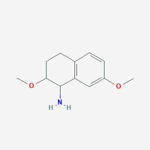 molecular formula C12H17NO2 B2829033 2,7-Dimethoxy-1,2,3,4-tetrahydronaphthalen-1-amine CAS No. 1504693-51-9