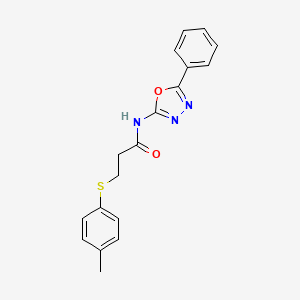 molecular formula C18H17N3O2S B2829050 N-(5-phenyl-1,3,4-oxadiazol-2-yl)-3-(p-tolylthio)propanamide CAS No. 895468-33-4