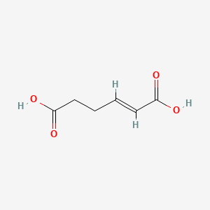 molecular formula C6H8O4 B2829066 hex-2-enedioic acid CAS No. 2583-24-6; 4436-74-2; 4440-68-0